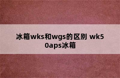 冰箱wks和wgs的区别 wk50aps冰箱